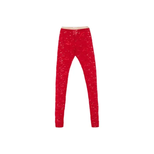 Valentino Red Women's Leggings Валиентино Красный Женские Леггинсы