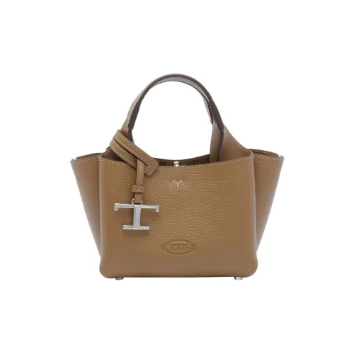 TOD'S Сумка через плечо из телячьей кожи сумка обычного размера женская коричневая