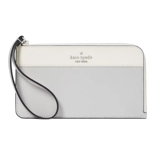 Kate Spade Lucy Крестообразная текстура кожа клатч средний женский бежевый и серый