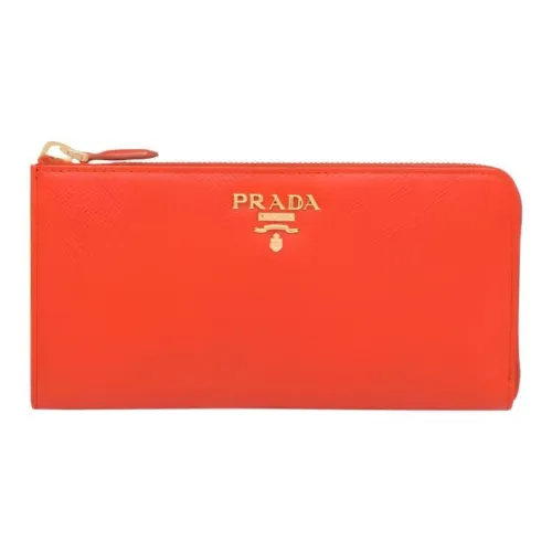 PRADA Saffiano кожа кошелек большой женский оранжевый