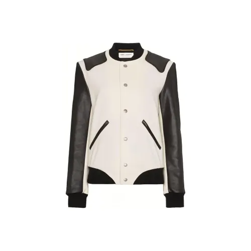 SAINT LAURENT Черный/Белый Женские Куртки