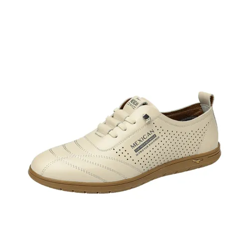 MEXICAN Амортизация Устойчивый к истиранию Дышащий Легкий Низкий Топ Casual Мужской Бежевый