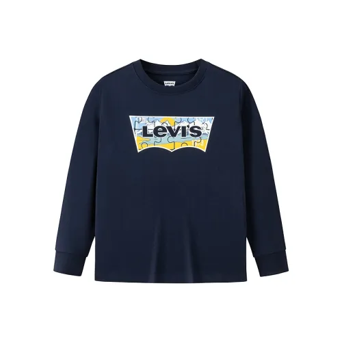 Levi's Длинный рукав Т-рубашка Белый Синий Черный Подростки