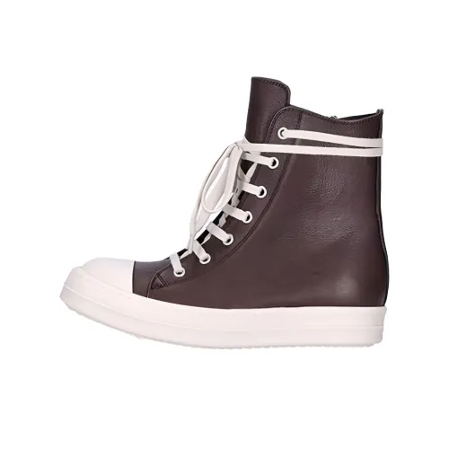 RICK OWENS совместный бренд RO Высокие кроссовки для скейтбординга Женские Бордовый