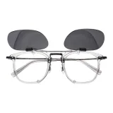 Прозрачный серый + с флип-кнопкой накладные линзы