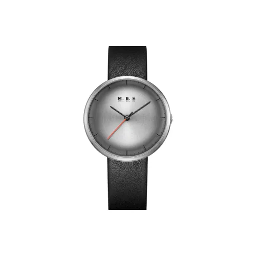 MBK Кварцевый механизм кожаный ремешок женские часы синий циферблат