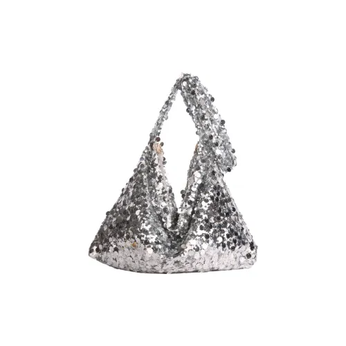 Single Warehouse Блестки Сумка через плечо Стандартная Женская Черная Серебряная