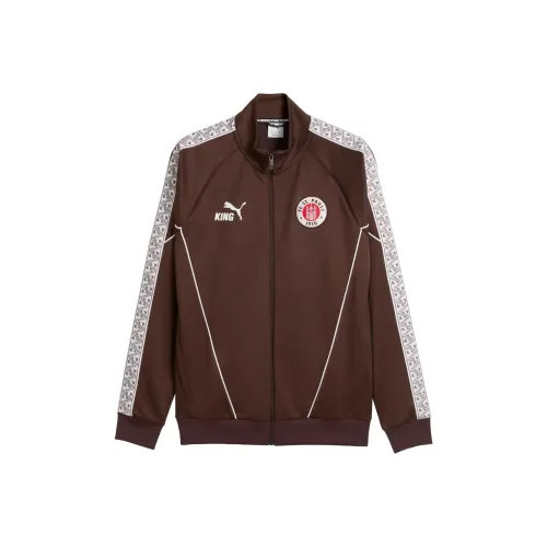 PUMA FC St. Pauli Коричневый/Белый Многоцветный Мужские Куртки