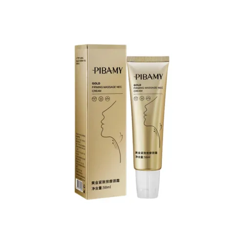 PIBAMY Золотой Укрепляющий Крем для Шеи Сокращение Мимических Рысей Подтягивающий и Осветляющий Увлажняющий Сокращение Мимических Рысей