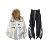 Белый, Фотиния, Серый, Топ, Черные Штаны