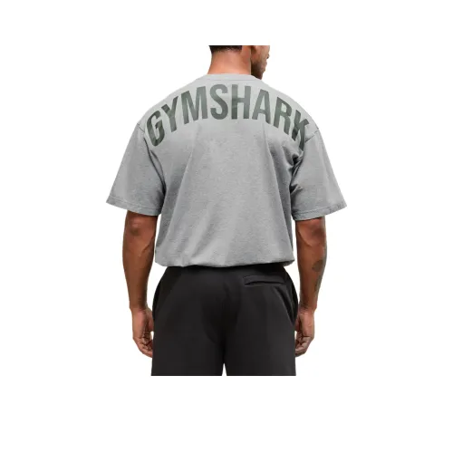 GYMSHARK Угольный серый Ядерный смесь/Полевой зеленый Мужская футболка