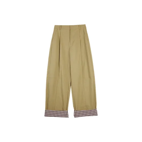 ELLE Khaki Женские Повседневные Брюки