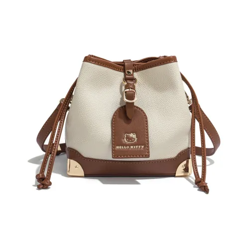 Sanrio Hello Kitty PU (полиуретан) Сумка-ведро Сумка через плечо Женская Коричневый Черный