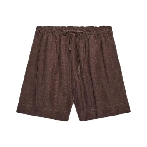 ZARA ZW Series Коричневые Женские Повседневные Шорты