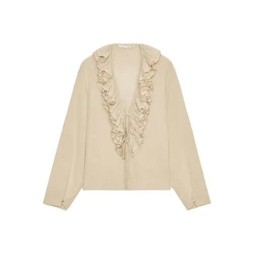 ZARA ZW Series Песочный Женские Рубашки