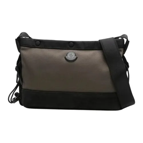 Moncler Полиамид Курьерская Сумка Сумка через плечо Сумка на плечо Мужская Хаки Зеленый и Черный