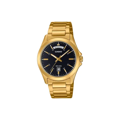 CASIO г Shock Collection Кварцевый механизм Нержавеющая сталь Ion Покрытый ремешок Часы Унисекс Черный циферблат