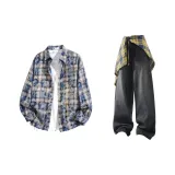 Washed Blue + Woven Black Pants + Yellow Skirt  
Вымытый Синий + Ткань Вязаная Черный Брюки + Желтая Юбка