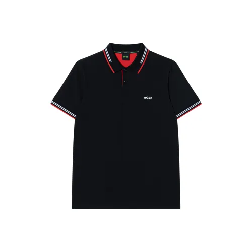 Hugo Boss Короткий рукав Polo Мужской Красный Черный