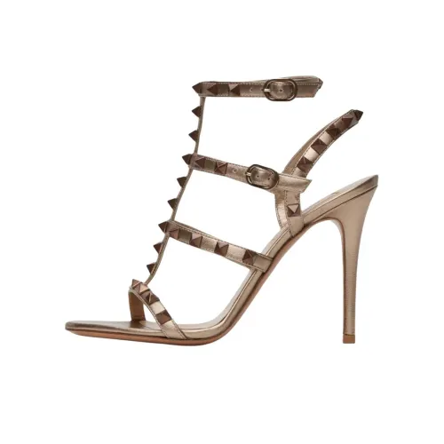 Valentino Rockstud Cage Римские Сандалии 10 см Женские Медные