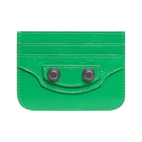 Balenciaga Le Cagole Lambskin Кожаный держатель для карт и кошелек женский зеленый