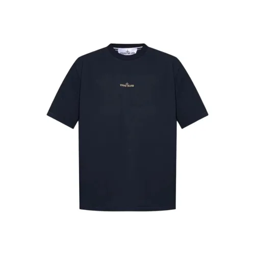 STONE ISLAND Синие Мужские T-рубашки