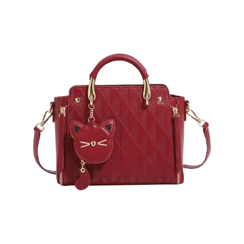 SMILE FOCUS Микрофибра Синтетическая Кожа Сумка Женская Красная