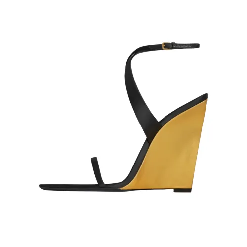 SAINT LAURENT Salomé One Ремень Сандалии 11 см Женские Черные