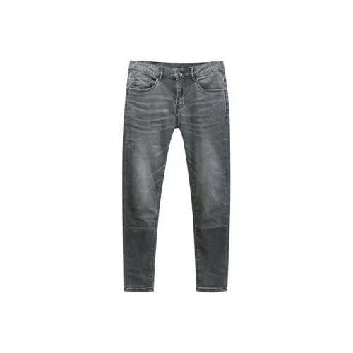 OGQG Черный Серый Цвет Мужские Джинсы