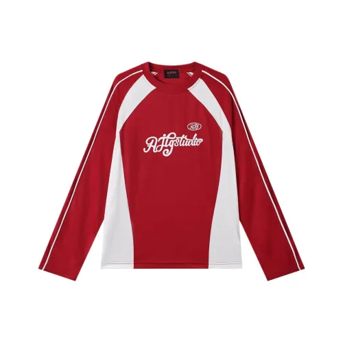 AJPG Длинный рукав Т-рубашка Женская Трехцветная