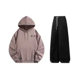 Комплект одежды (Топ Лотосовый корень Пудра + Черные штаны)