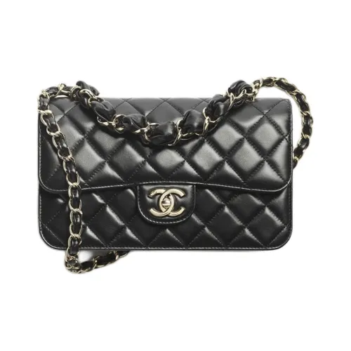 CHANEL Полированная овечья кожа сумка через плечо сумка женская черная