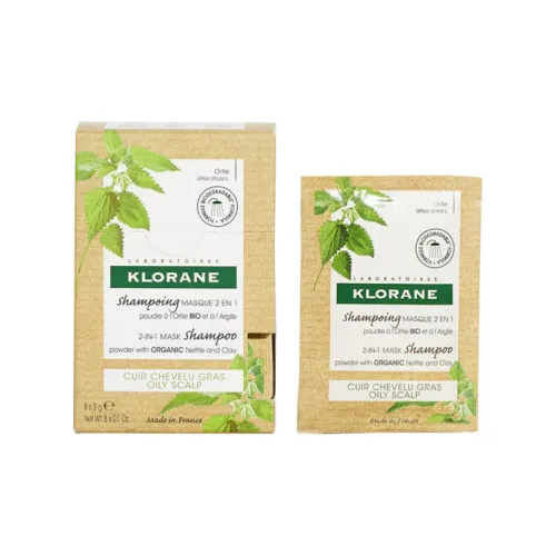 KLORANE Organic Nettle Пудра для Волос Маска Чистка и Сглаживание 24г