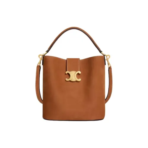 CELINE Louise Коровья кожа Сумка Средний Женские Верблюжий цвет