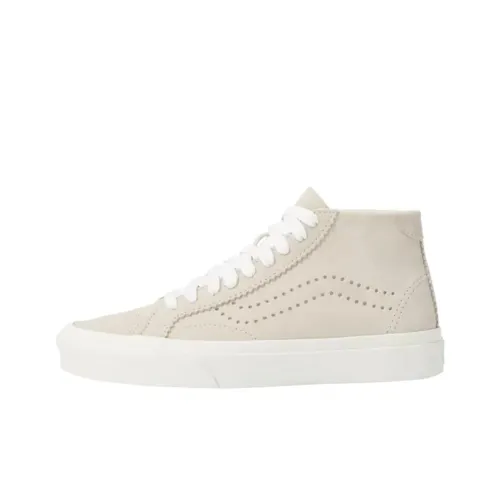 Vans MID Топ Скейтборд Кроссовки Унисекс Кремово-Белый