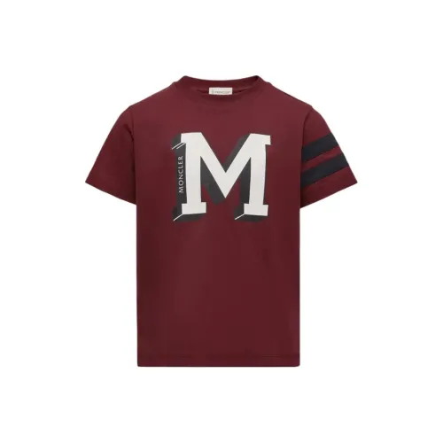 Moncler Бордо Красный Kids T-Рубашки