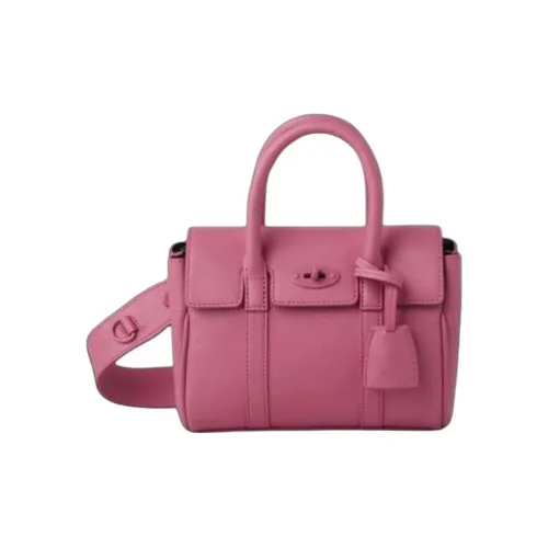 Mulberry Bayswater Телячья кожа Курьерская сумка Сумка Мини Женская Розовая Герань