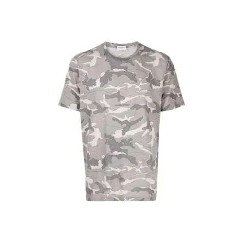 SAINT LAURENT Серые Мужские T-Рубашки