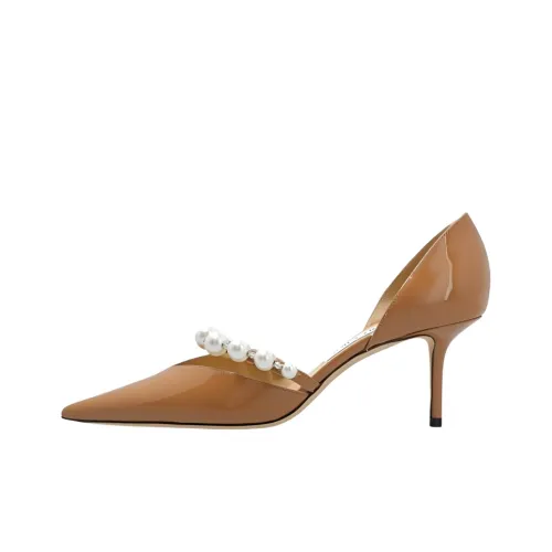 Jimmy Choo Aurelie Низкий каблук Высокие каблуки 7 см Женские Светлый Умбра
