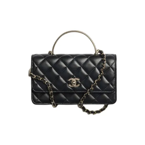 CHANEL Овчина Сумка через плечо Сумка Женская Черная