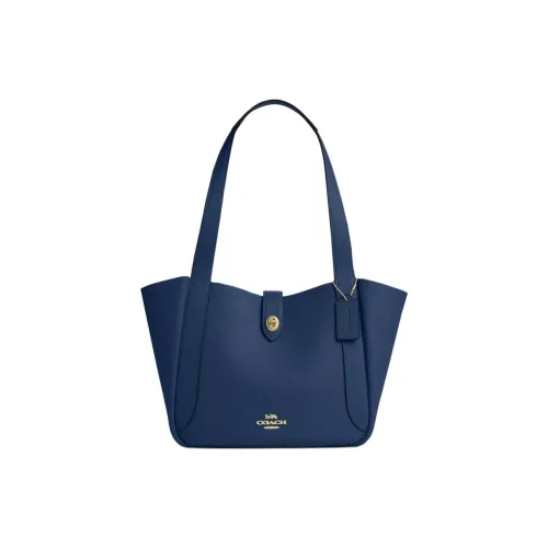 COACH Hadley Кожа Тоут Сумка Сумка для покупок Сумка на плечо Большая Женская Синяя