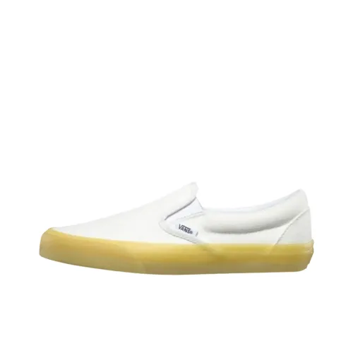 Vans CLASSIC Slip-On Скейтборд Кроссовки Унисекс Кремово-Белый