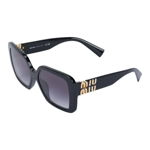 MIU MIU Нерегулярная форма Солнцезащитные очки Женские Черный