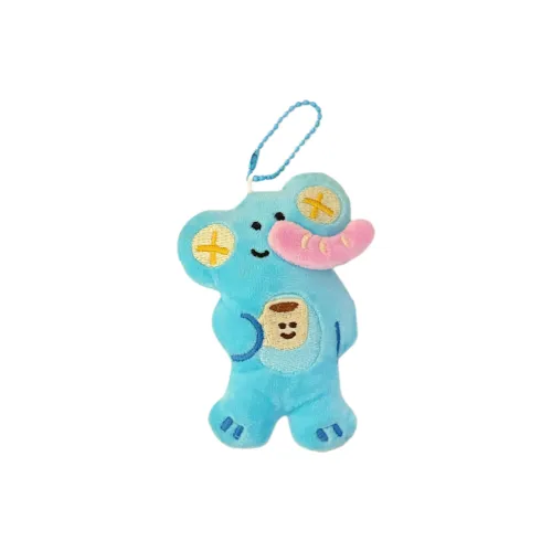 LOGISTAR Cute Coffee Elephant Plush Pendant 8 см High