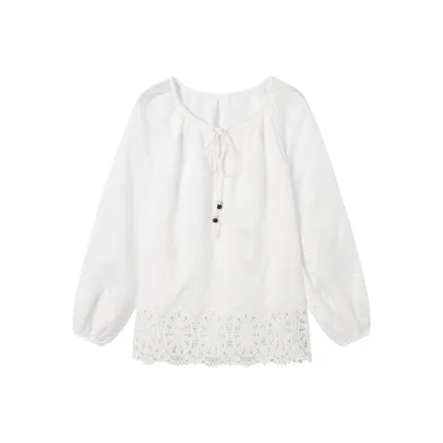 DIALOGUE Moon White Женские Шифоновые Рубашки