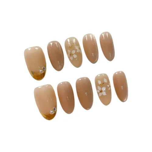 PURUITI Quiet Luxury Collection False Nail Овальный Прозрачный Смужка Однотонный
