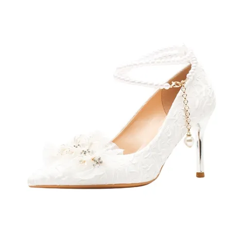 Zubumei Узкий каблук Высокие каблуки Женские Белые