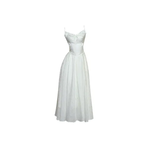 GJFD Moon Белый Женские Слип Платья