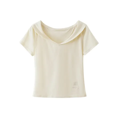 XIMENG Сырно-желтые женские футболки T