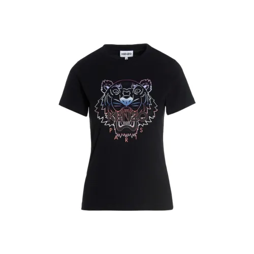 KENZO Classic Tiger Head Черный Женские T-рубашки